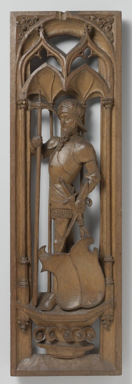 Panel z varhanní skříně, c. 1510-20 (dub se stopami polychromie) od School Netherlandish