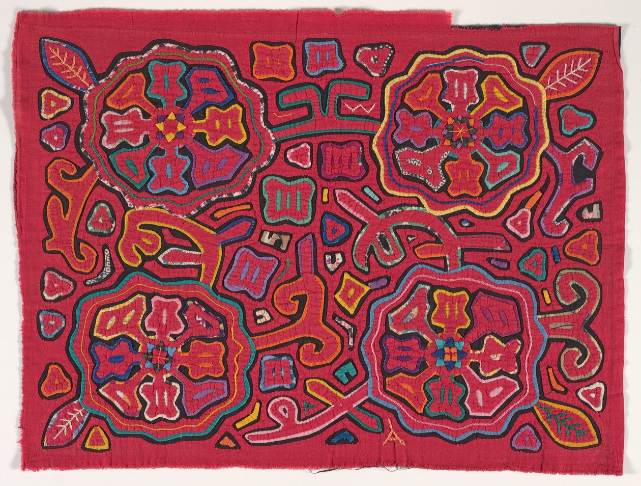 Panel košile (mola), Kuna People, San Blas Islands, cca 1950 (aplikovaná bavlna) od School Panamanian