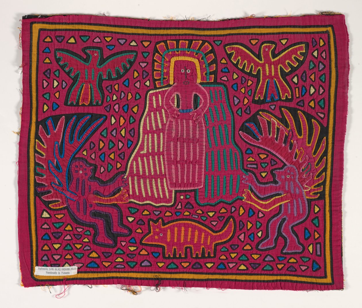 Panel košile (mola), Kuna People, San Blas Islands, cca 1950 (aplikovaná bavlna) od School Panamanian