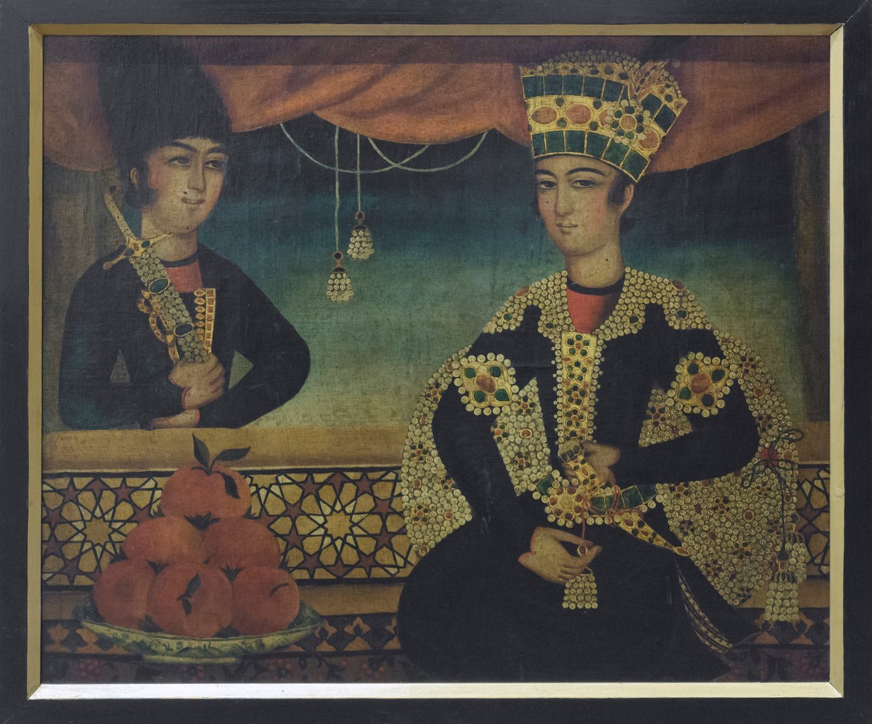 Kádžárovský princ, pravděpodobně Mohammad Sadgeh (olej na plátně) od School Qajar