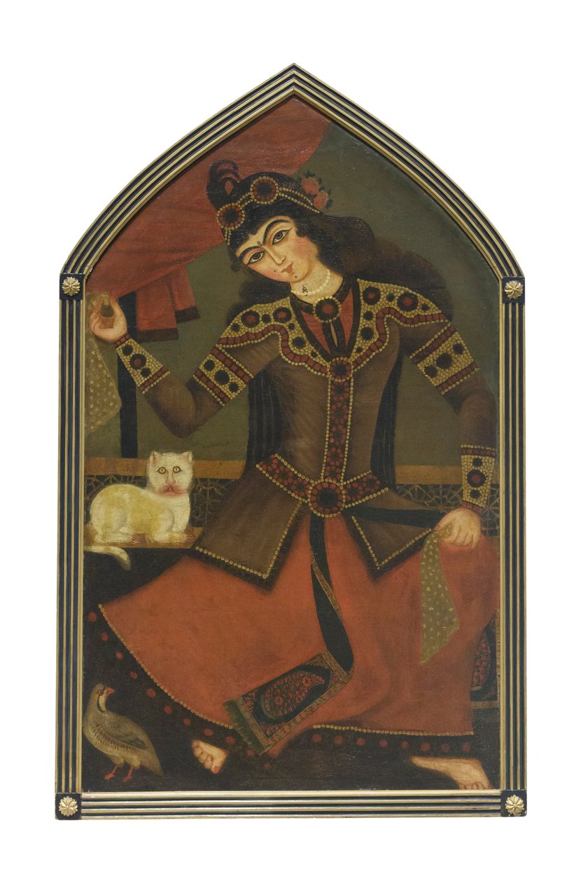Mladá žena, neznámý autor (olej na plátně) od School Qajar