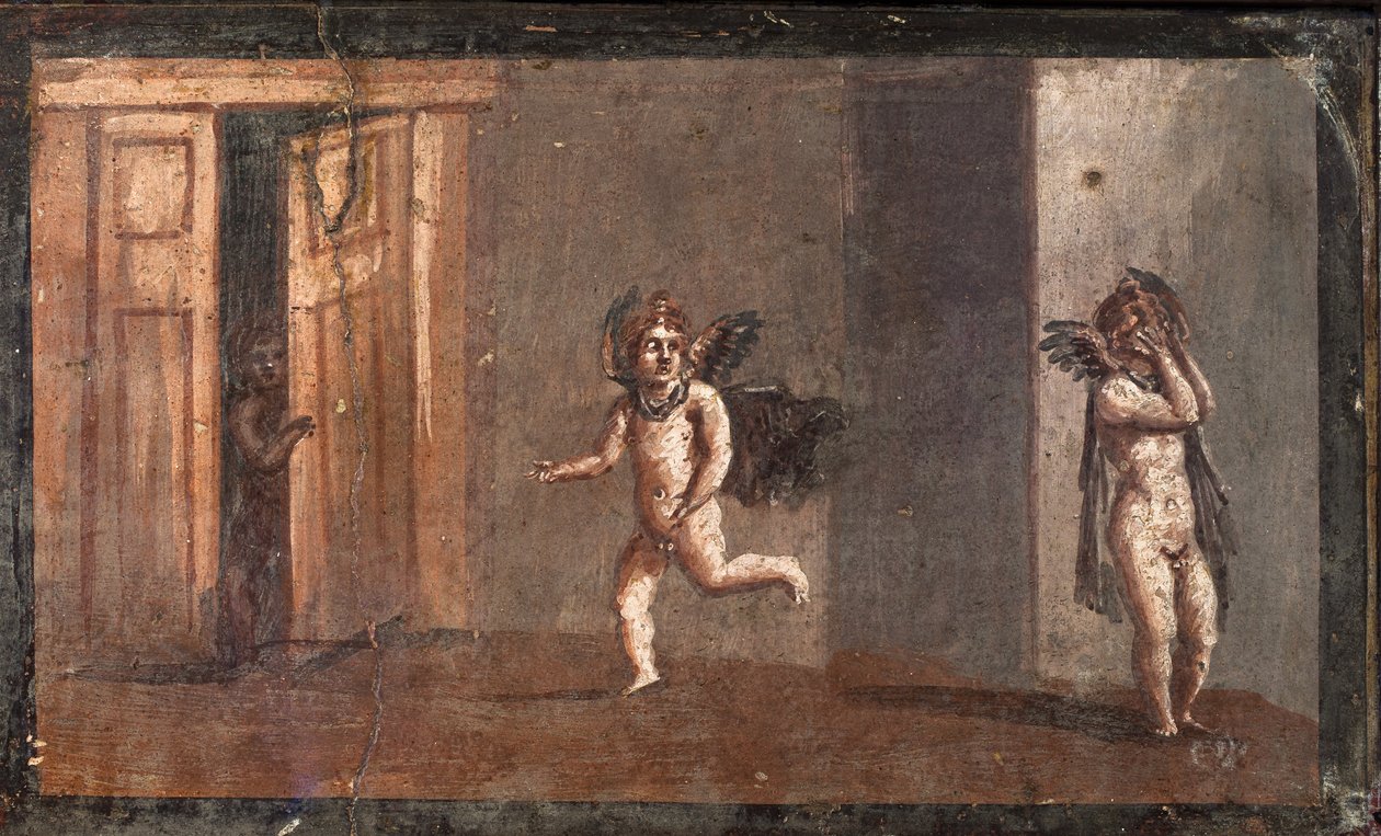 Amorci hrající si na schovávanou, Herculaneum od School Roman