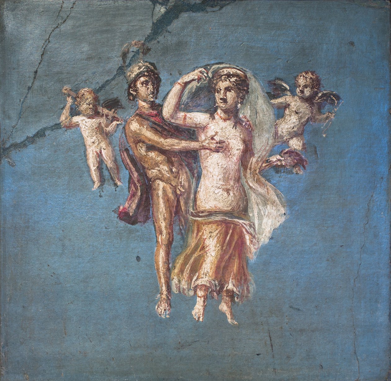 Mars a Venuše na modrém pozadí, Herculaneum od School Roman