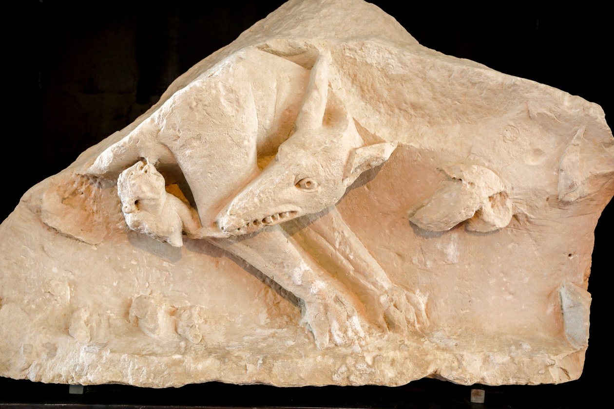 Vlčice a dvojčata Romulus a Remus, 2. století (socha) od School Roman