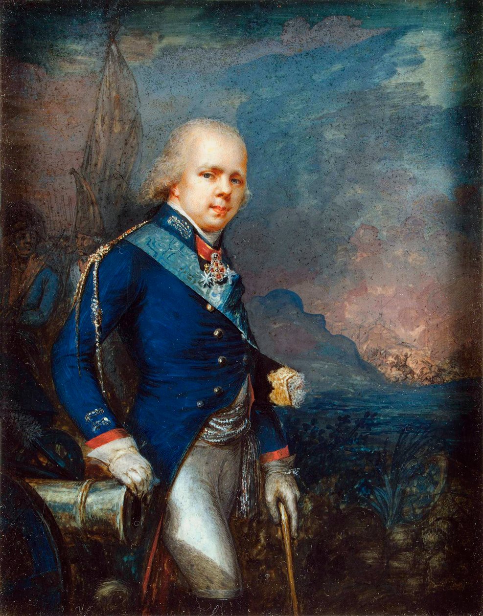 Constantin Pavlovitch de Russie - Portrét velkovévody Konstantina Pavloviče z Ruska (1779-1831) před bitvou u Novi par Anonymous od School Russian