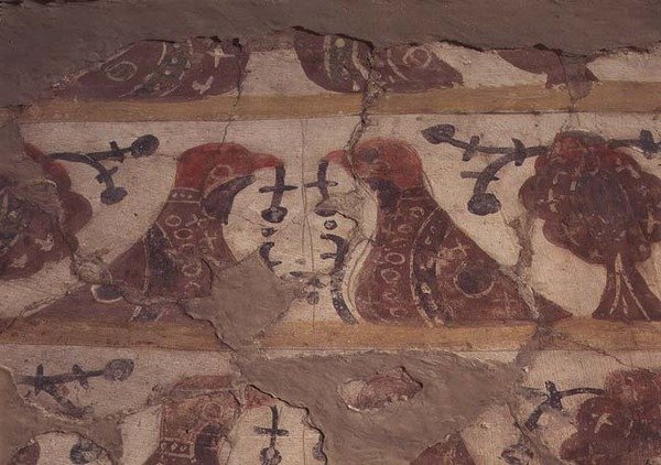 Dekorace na hrob, Smolenská škola, cca 1200 (freska a secco) od School Russian