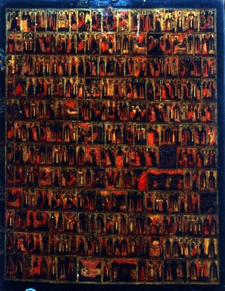 Menologie od března do srpna, moskevská škola (tempera na panelu) od School Russian