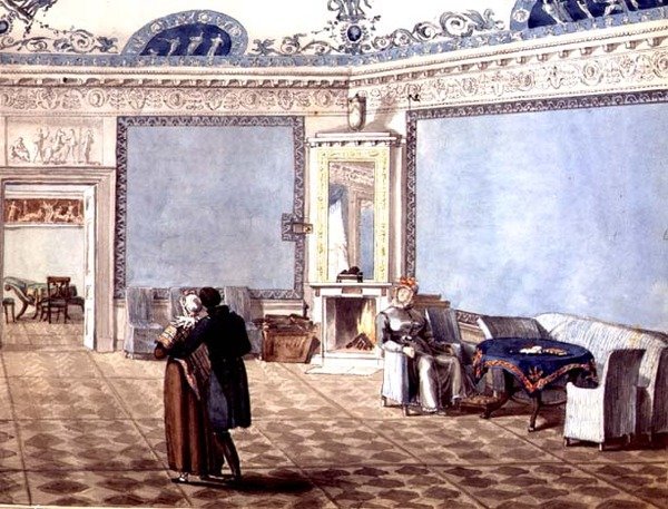 Neoklasický modrý salon v Petrohradě od School Russian