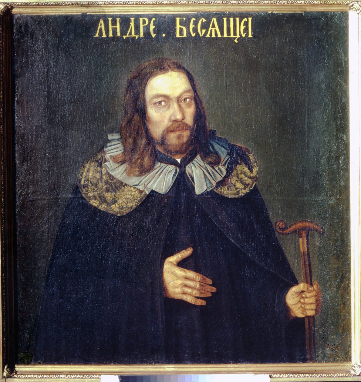 Portrét hraběte Andrei Matveevich Apraxin (1663-1731). (Portrét hraběte Andreje Matveeviče Apraksina). Anonymní obraz, parsuna, olej na plátně, kolem roku 1690. Ruské umění 17. století. Státní ruské muzeum, Petrohrad od School Russian