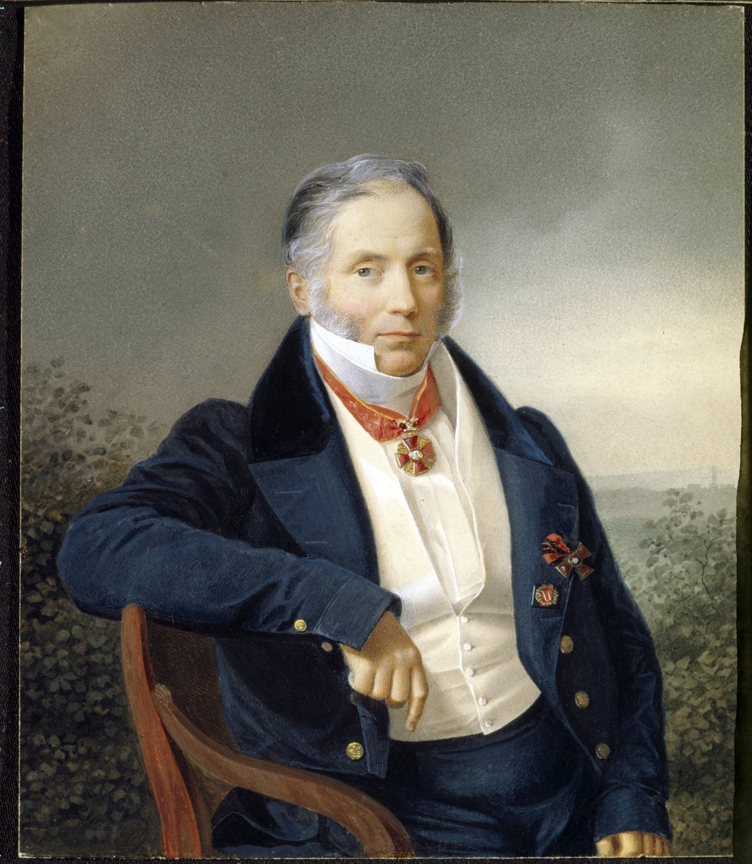 Portrét malíře Alexandra Sauerwelda (1782-1844). (Portrét malíře A. Sauerwelda). Anonymní obraz, olej na plátně, debut 19. století. ruské umění od School Russian