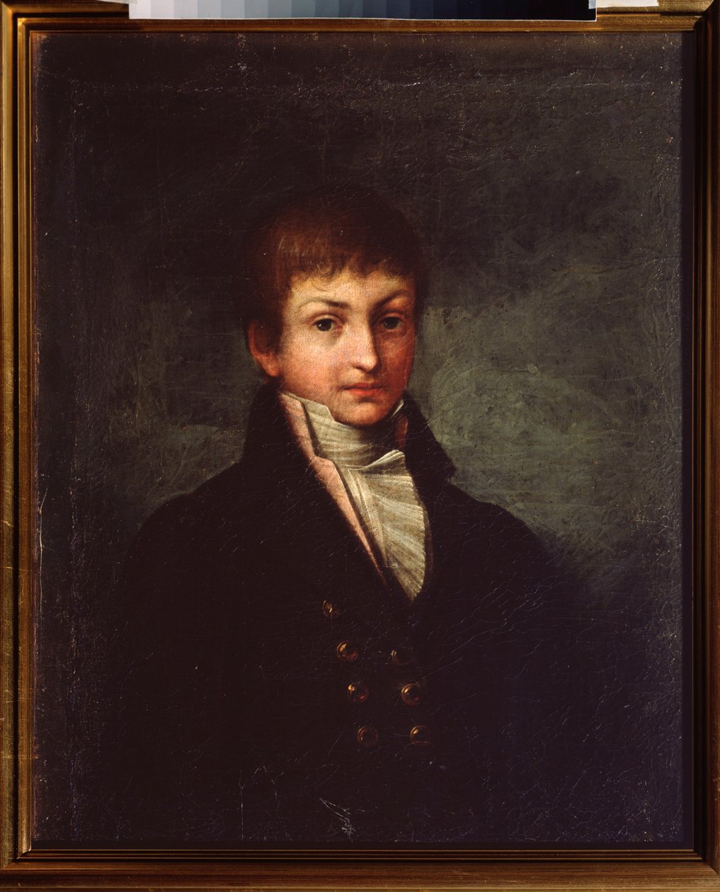 Portrét básníka Konstantina N. Batyushkova (Constantin Batyushkov) (1787-1855). Obraz ruského mistra, olej na plátně, kolem roku 1800. Ruské umění od School Russian