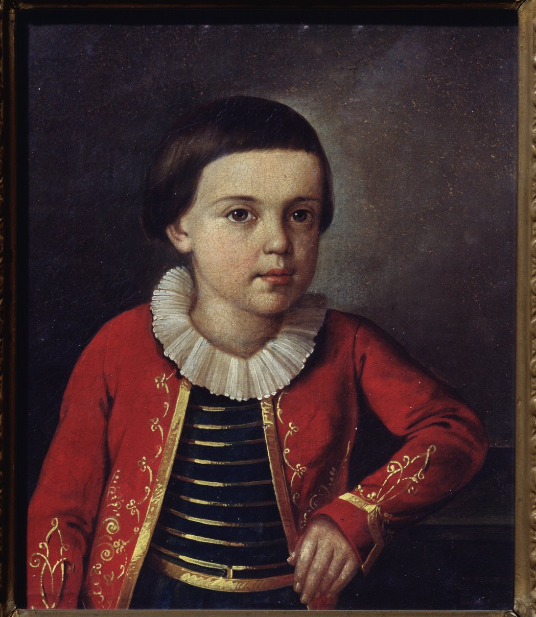 Portrét básníka Michaila Lermontova (1814-1841), dítě. Obraz ruského mistra, olej na plátně od School Russian
