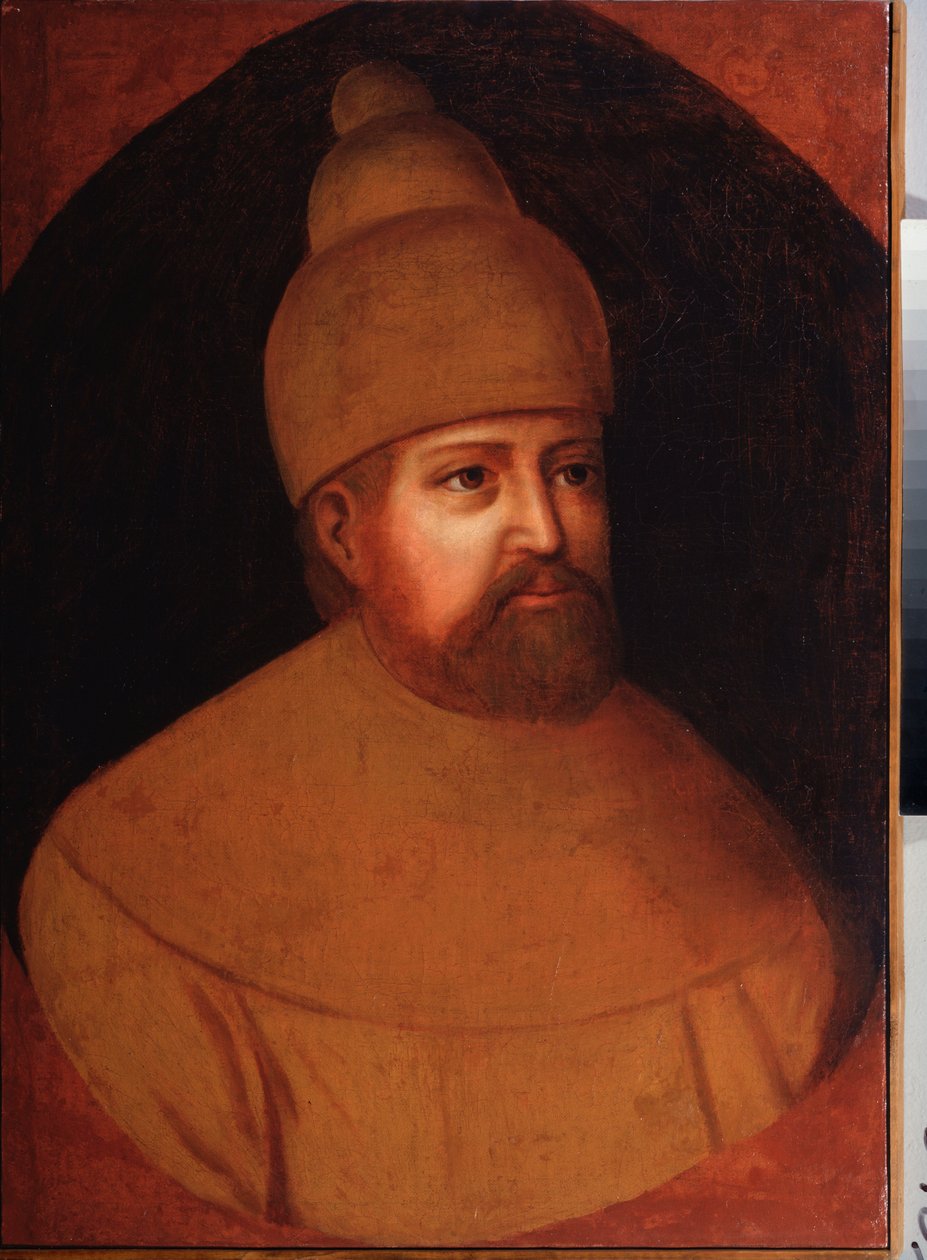 Portrét cara Michaela I. Fjodoroviče Romanova z Ruska (1596-1645). Obraz ruského mistra, olej na plátně, 2. polovina 17. století. Tradiční ruské umění. Regionální muzeum umění, Rostov na Donu (Rusko). od School Russian