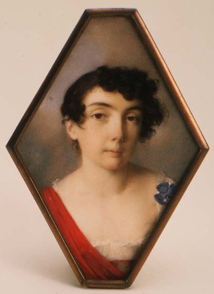 Portrét Anny Mikhailovny Khitrovo (1782-1846), kolem roku 1802 (akvarel a kvaš) od School Russian