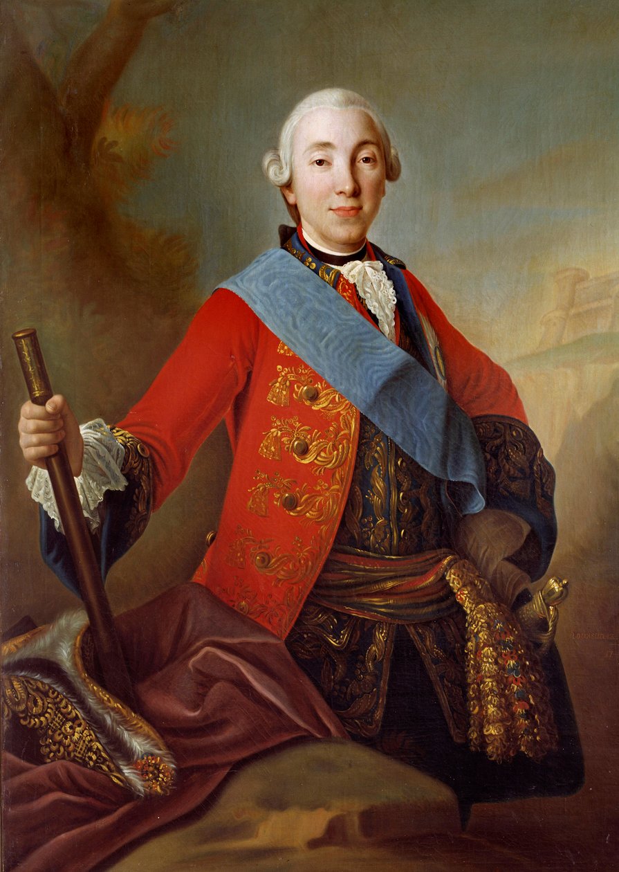 Portrét Petra III. Fedoroviče (1728-1762) Ruský car Obraz ruské školy 18. století. 1758 Petrohrad. Muzeum Ermitáž od School Russian