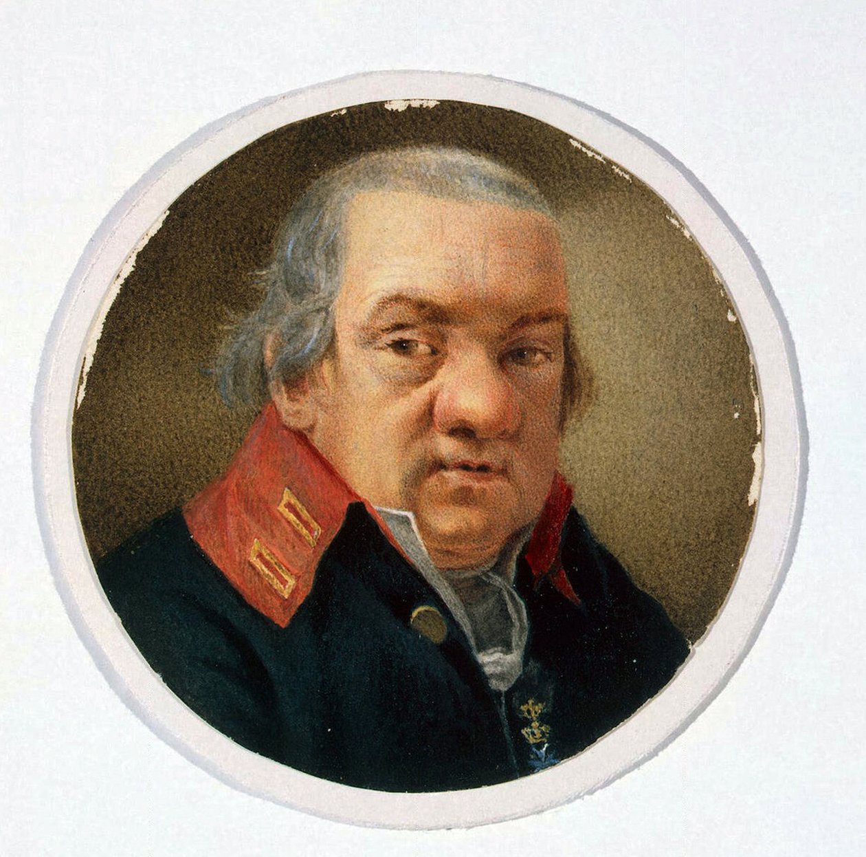 Portrét architekta Giacomo Quarenghi (1744-1817) od anonymního umělce, Akvarel na papíře od School Russian