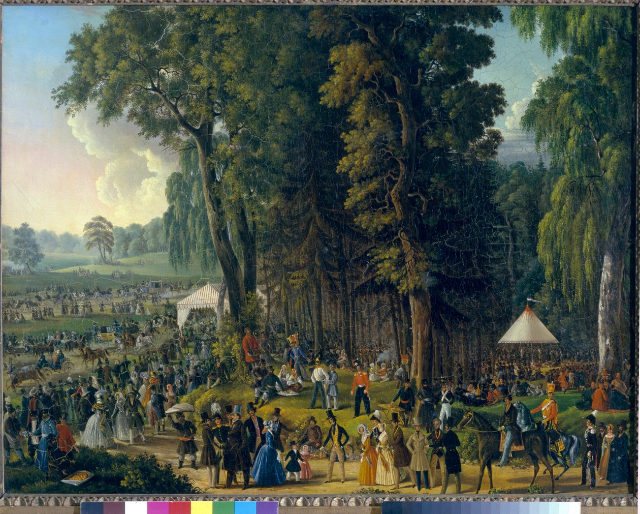 Veřejné oslavy v Marina Rocha v Moskvě. Anonymní obraz, olej na plátně, kolem roku 1840. Ruské umění od School Russian