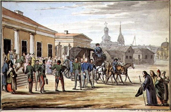 Ruští vojáci přijíždějící do Krasnoye od School Russian