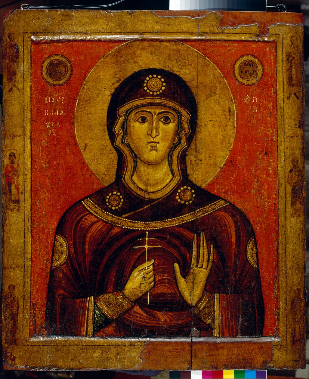 Svatá Juliána Nikomedie (počátek 4. století) (Svatá Juliána) - Ikona novgorodské tradice (Rusko), tempera na dřevě, začátek 13. století - Státní Treťjakovská galerie, Moskva od School Russian
