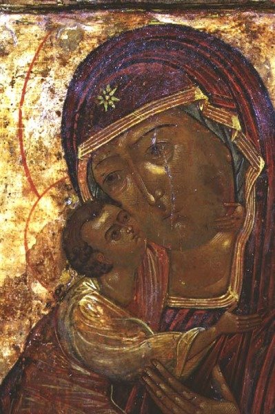 Matka Boží Theodorovská, ikona, konec 16. století (tempera na panelu) od School Russian