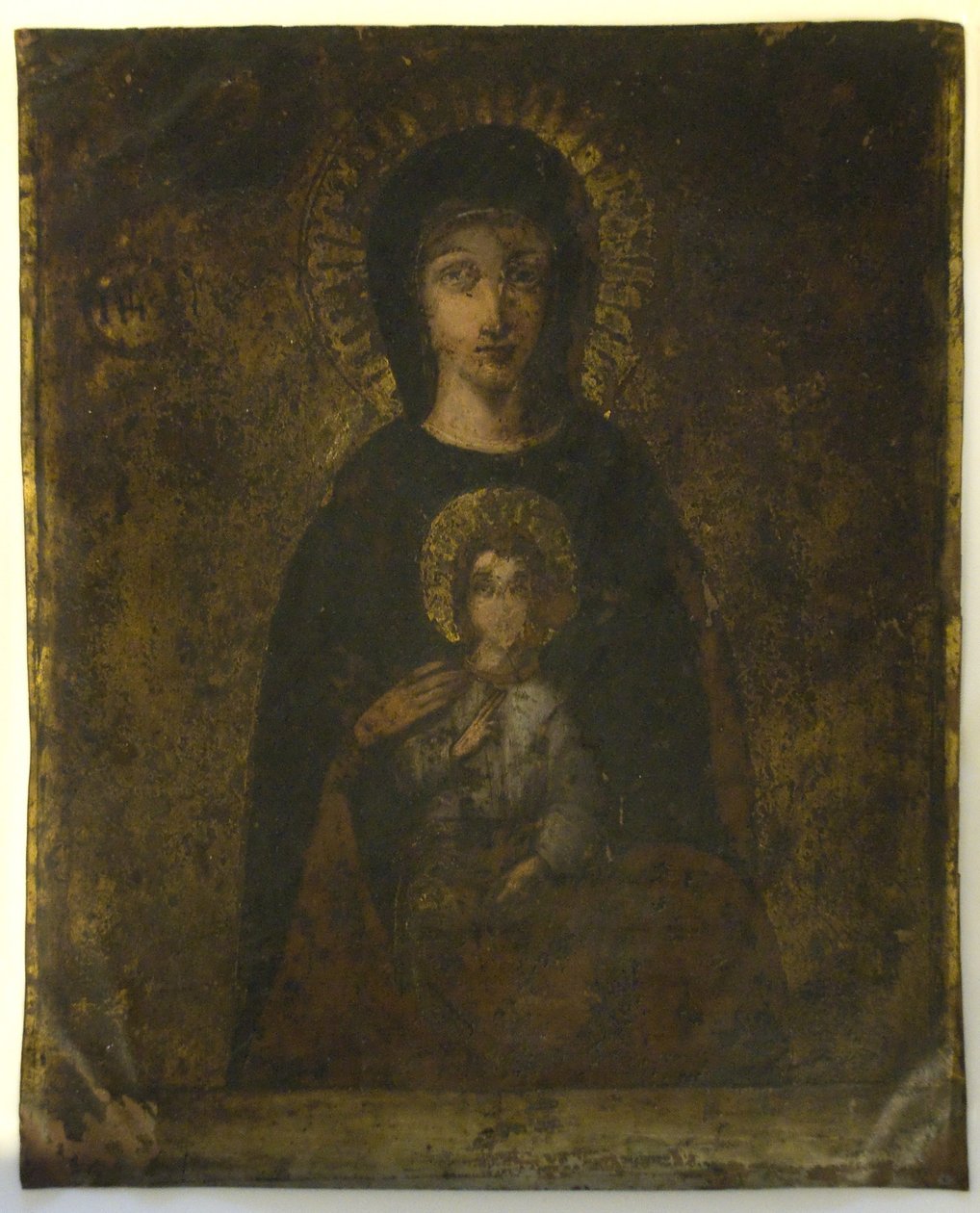 Ukřižování (Madonna On Verso) (olej na mědi) od School Spanish