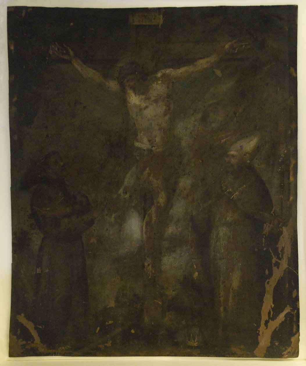 Ukřižování (Madonna On Verso) (olej na mědi) od School Spanish