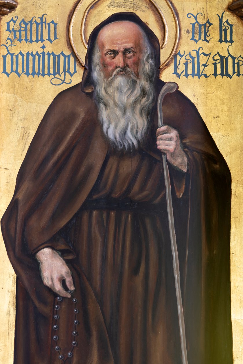 Poustevna (Poustevna Nuestra Señora de La Plaza). Interiér. Oltář. Detail. Oltář (obraz) od School Spanish