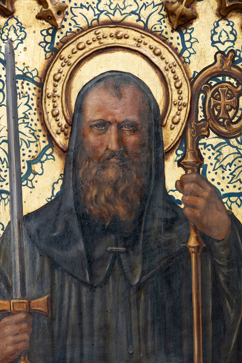 Poustevna (Poustevna Nuestra Señora de La Plaza). Interiér. Oltář. Detail. Oltář (obraz) od School Spanish
