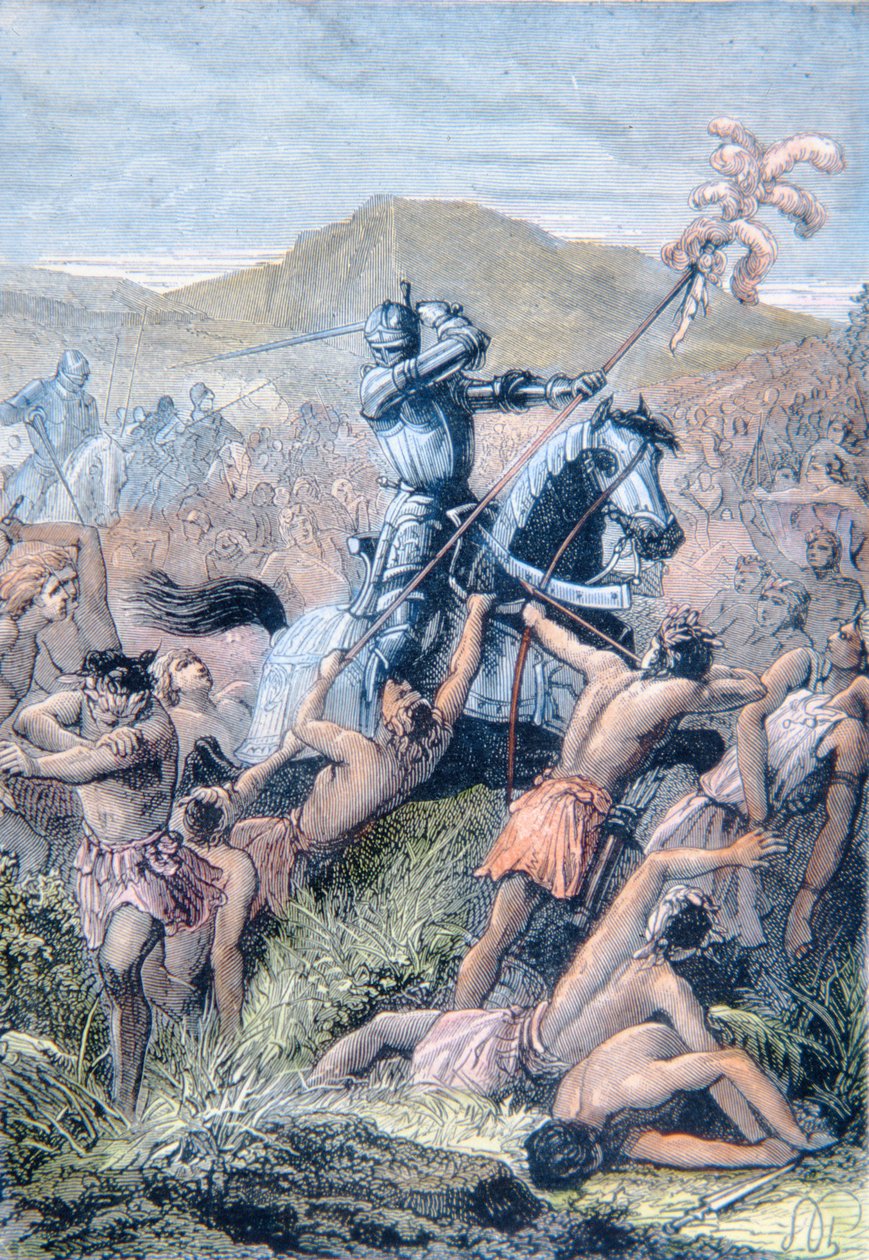 Hernan Cortes v bitvě u Otumba, Mexiko od School Spanish