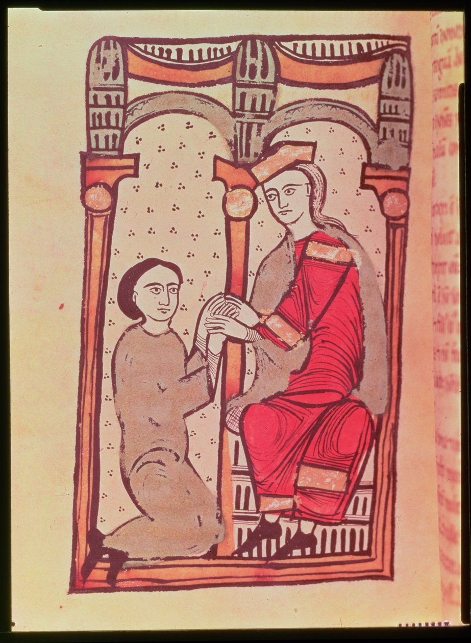 Lord a vazal, z „Knihy velkých sporů“ (vellum) od School Spanish