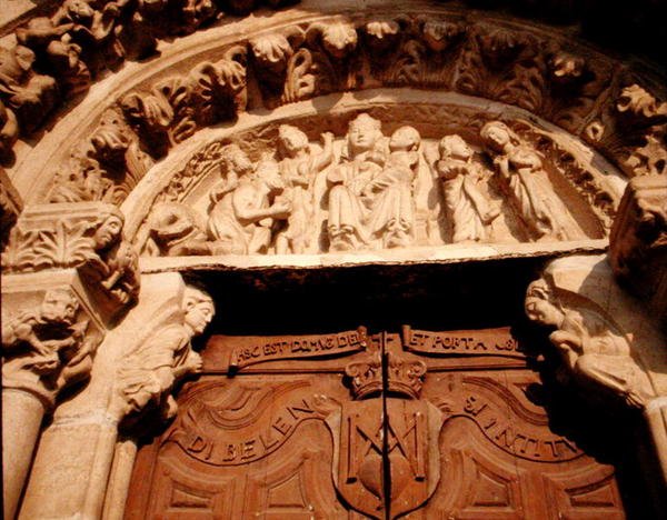 Tympanon západního portálu Sta Maria del Azogue od School Spanish