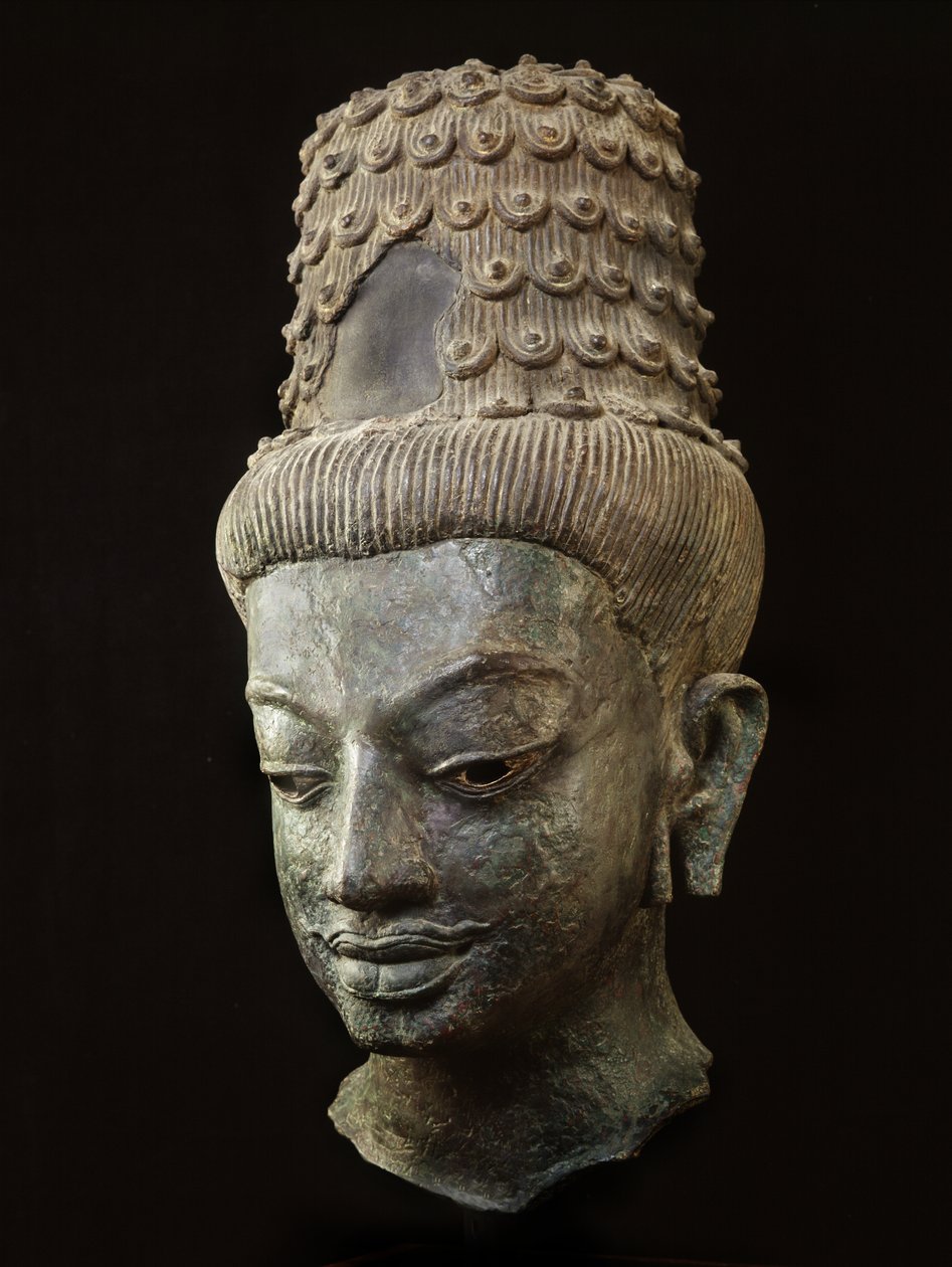 Obří hlava bódhisattvy (bronzová) od School Thai