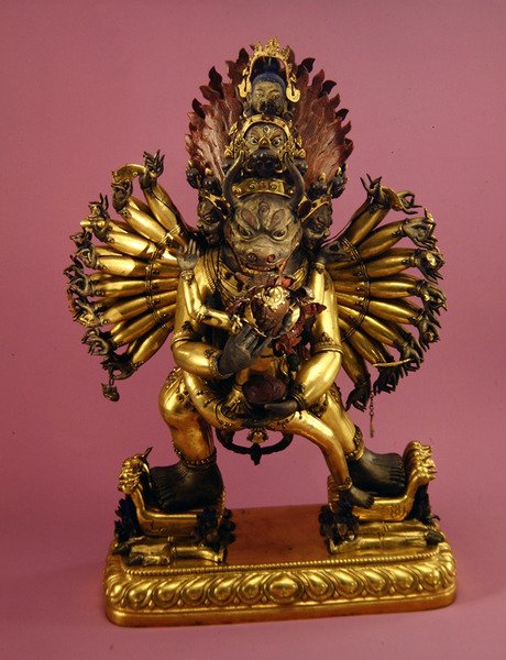Dharmapala (zlacený bronz) od School Tibetan