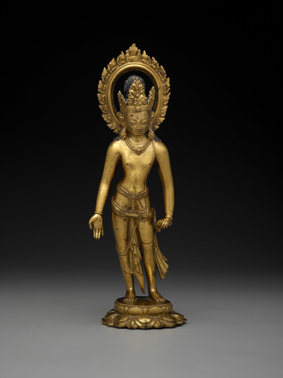 Padmapani, 8. nebo -9. století (zlacený bronz) od School Tibetan