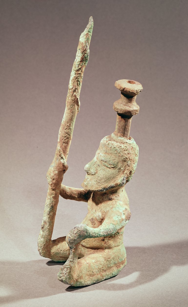 Warrior, Dong-son Civilisation, z Vietnamu (bronz) od School Vietnamese