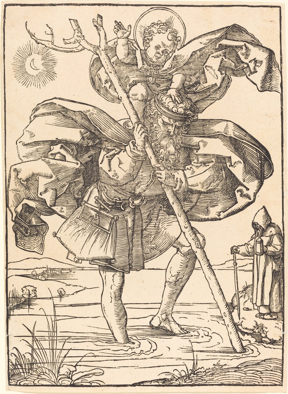Svatý Kryštof od School of Albrecht Dürer