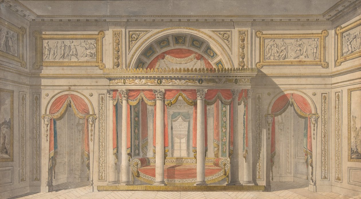 Design pro ložnici, 1785-1838. od School of Charles Percier