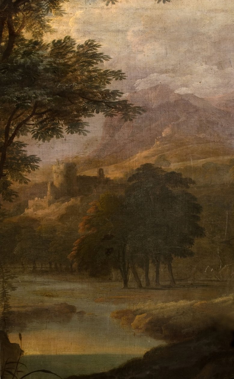 Krajina s hradem v dálce, 1725. od School of Jacques Rousseau