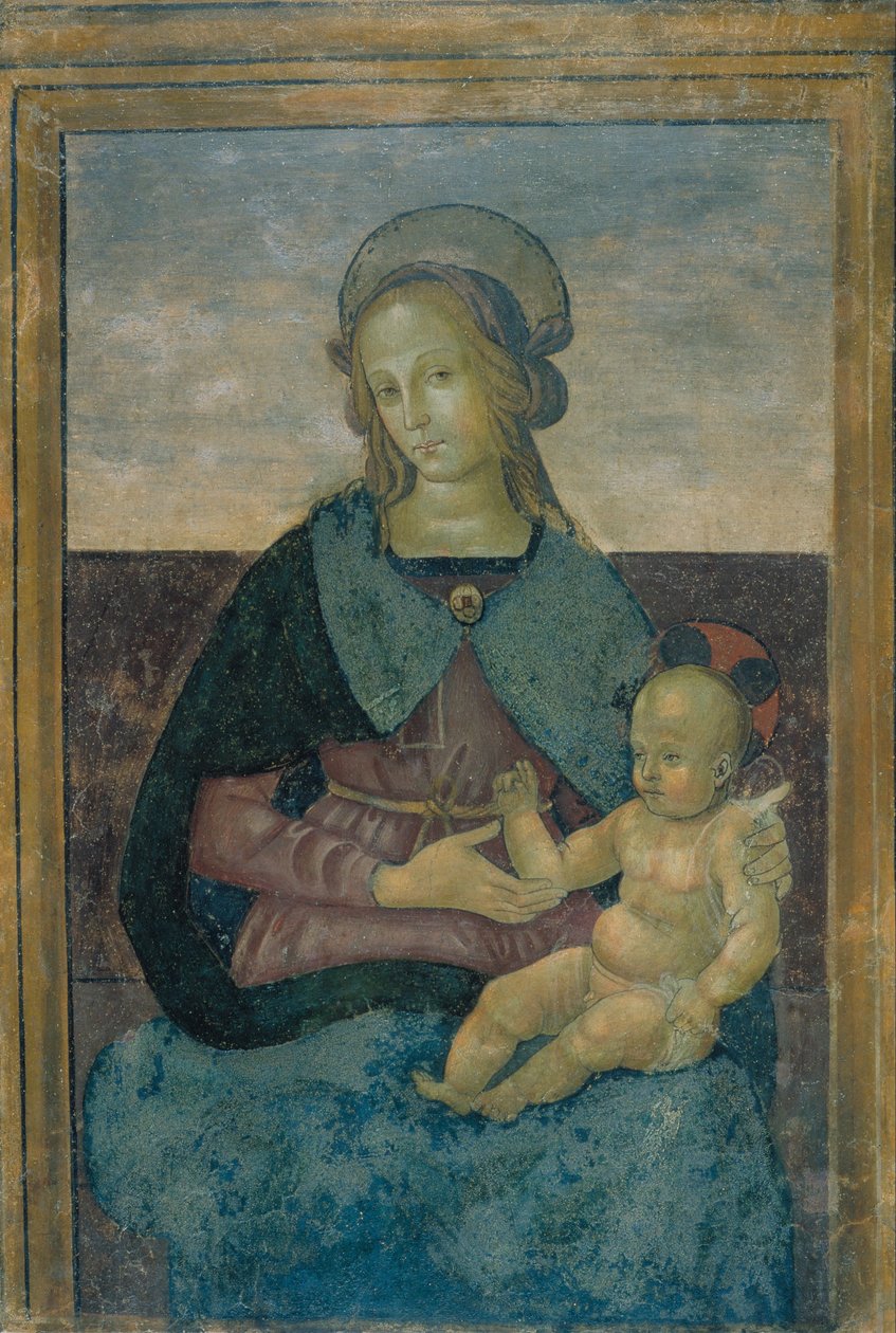 Panna s dítětem od School of Perugino