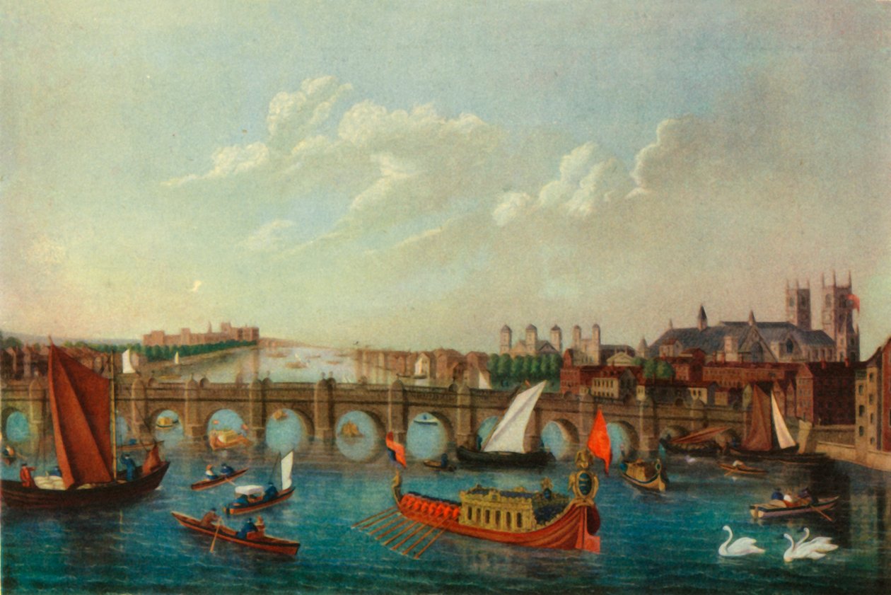 Royal Barge na řece Temži, Londýn, c1751, 1947. od School of Samuel Scott
