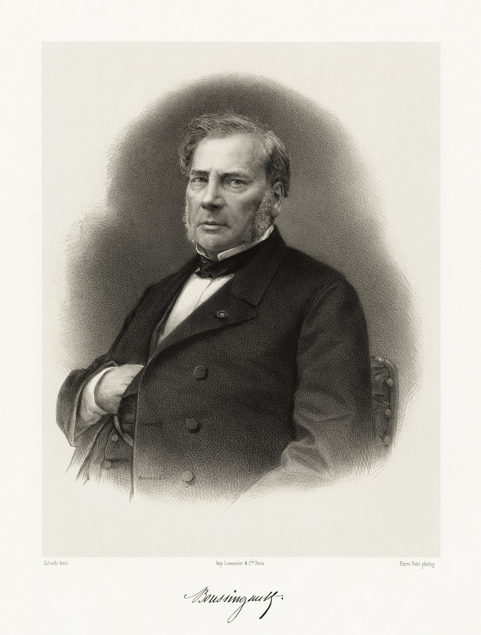 Jean-Baptiste Boussingault, 1865-66 od Schultz