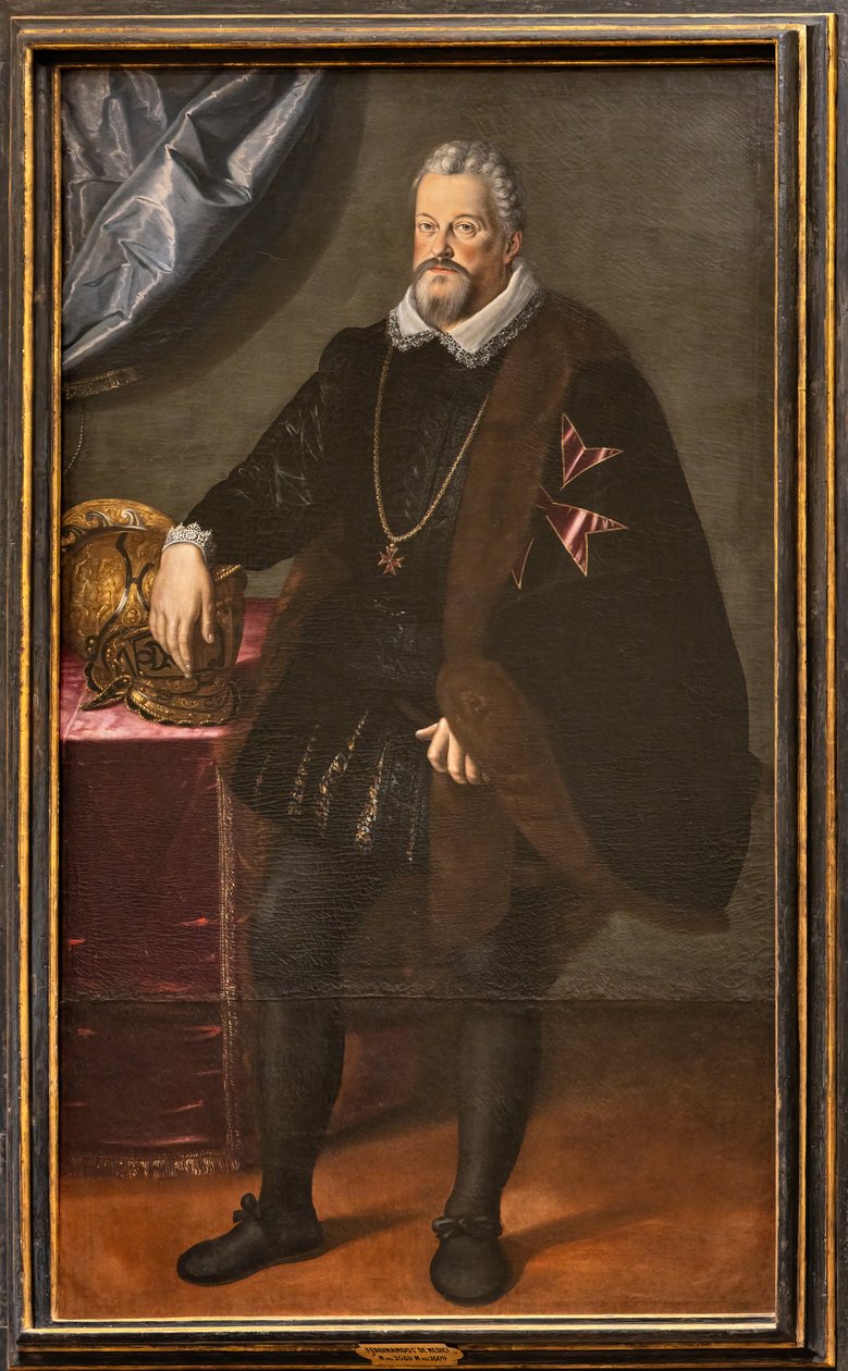 portrét Ferdinanda Medicejského, asi 1550-98 (olej na plátně) od Scipione (1550-98) Pulzone