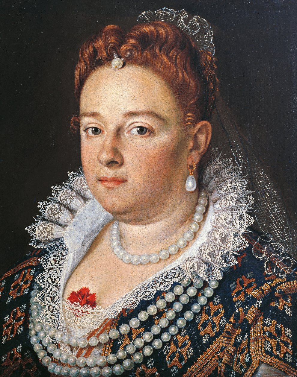 Portrét manželky Biancy Cappiello Francesca I. de Medici (malba) od Scipione (1550 98) Pulzone