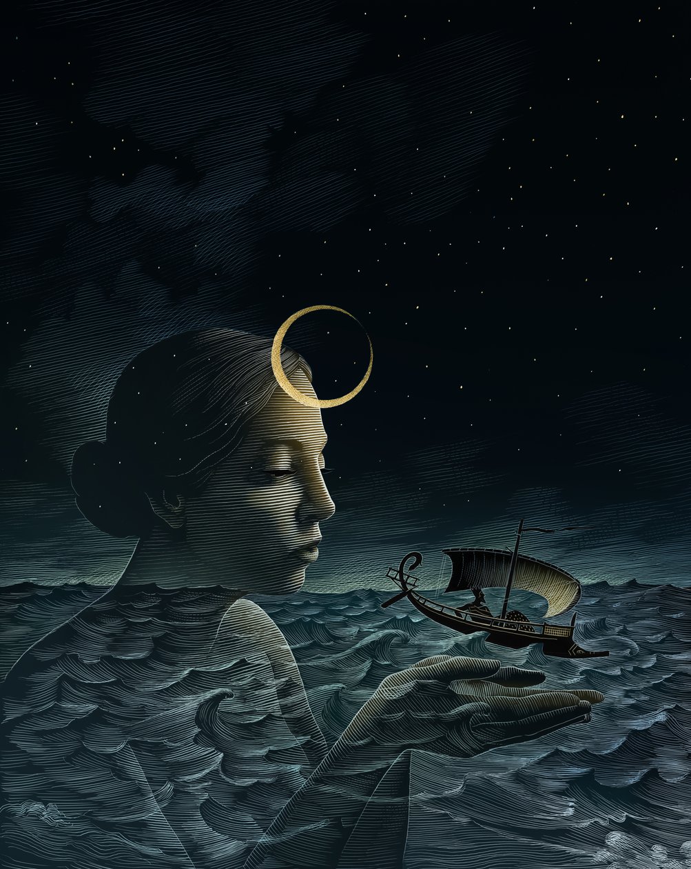 Perikles, 2013 (scratchboard, digitálně kolorováno) od Scott McKowen