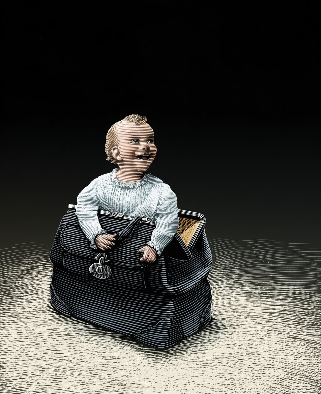 The Importance of Being Earnest, 2008 (scratchboard, digitálně kolorováno) od Scott McKowen