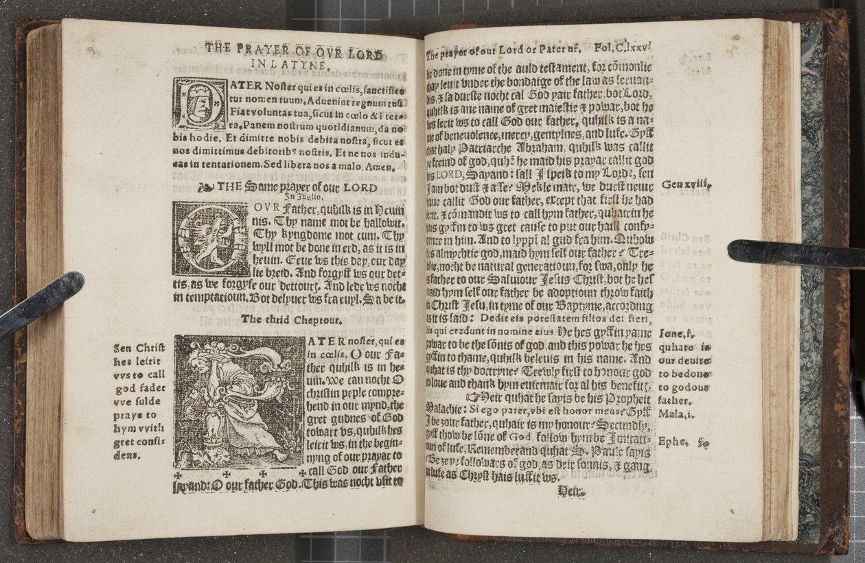Fol 275 verso 276 recto, z Katechismu, 1552 od Scottish School