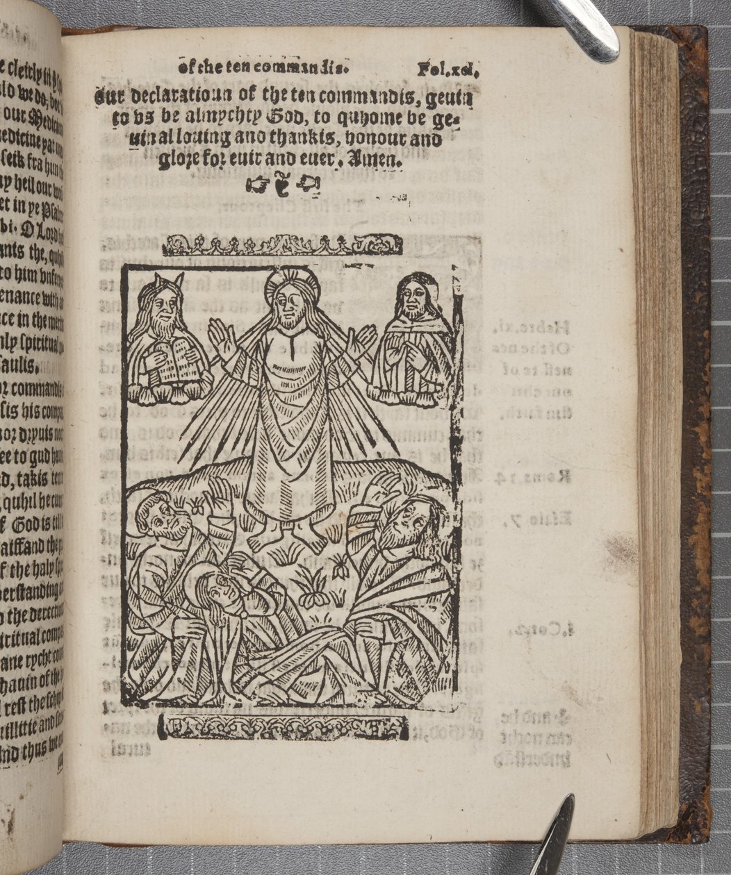 Fol 91, z katechismu, 1552 od Scottish School