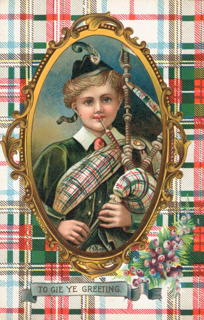 Britská novoročenka (barevná litografie) od Scottish School