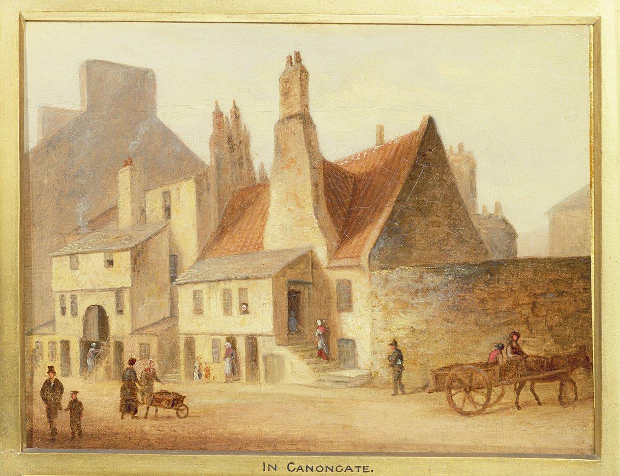 Canongate, detail z Edinburghu: Devět pohledů na staré město od Scottish School