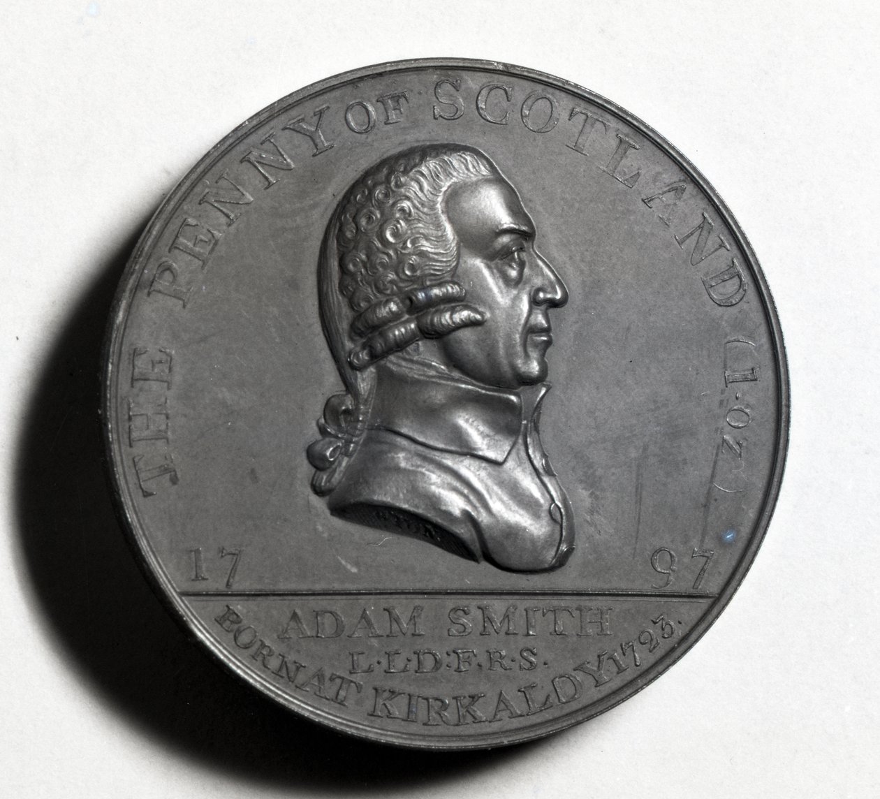Scottish Penny připomínající Adama Smithe (avers), 1797 (měď) (reverzní viz XJF448270) od Scottish School